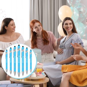 24 Pcs Baby Shower Rose Red Blue Pens It's a Boy/Girl Ballpoint Baby Shower Pens with Stylus Tip Black Ink Retractable Baby Shower Gel Ink Pens for Baby Shower Games Favors Decors (Blue, Boy)