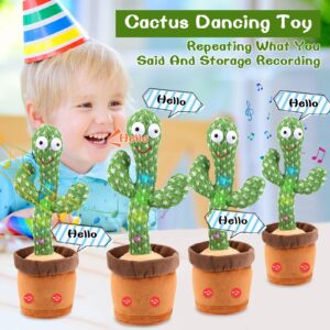 Emoin Dancing Cactus Baby Toys 6 to 12 Months, Singing Dancing Christmas Toys for Baby Boys Girls Musical Christmas Stuffed Animals Christmas Decorations Indoor Kids