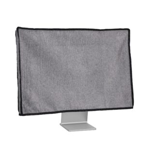 kwmobile dust cover for 20-22" monitor - linen monitor display protector - protect your computer screen - dark grey