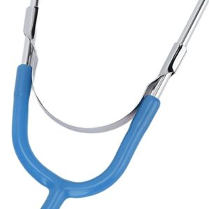 Audiphones Stethoscope, Easy to Use Stethoscope Metal Volume Noise Detection Lightweight for Home (Light Blue)