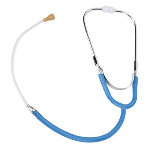 Audiphones Stethoscope, Easy to Use Stethoscope Metal Volume Noise Detection Lightweight for Home (Light Blue)