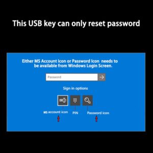 EZITSOL USB Compatible Password Reset Recovery Boot Key Flash Drive | Compatible with Windows XP,Vista,7,8.1,10,11,Server | Remove Reset Recover login Password