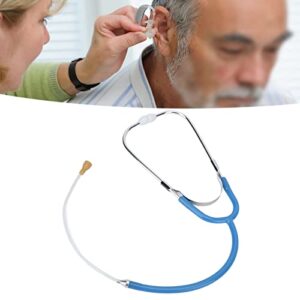 Audiphones Stethoscope, Easy to Use Stethoscope Metal Volume Noise Detection Lightweight for Home (Light Blue)