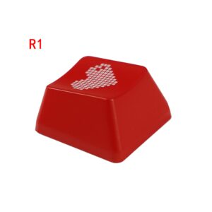 Mechkeeb Love Heart OEM Profile Keycaps 1.6mm Thickness Backlit Shine Through Keycaps Esc WASD Arrow for MX Mechanical Gaming Keyboard (Red Arrow 4 pcs)