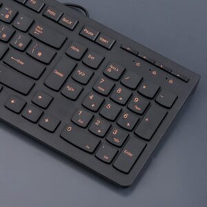 HYNAK Wired USB Keyboard, Gaming Keyboard Home Office, Work or Personal Computer Shortcuts for Notebook Computer, Chinese Beginners Computer, PC, Laptop, Black