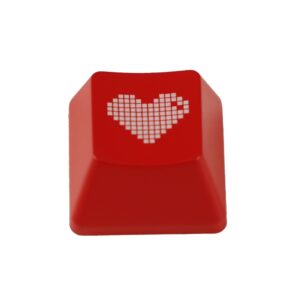 Mechkeeb Love Heart OEM Profile Keycaps 1.6mm Thickness Backlit Shine Through Keycaps Esc WASD Arrow for MX Mechanical Gaming Keyboard (Red Arrow 4 pcs)