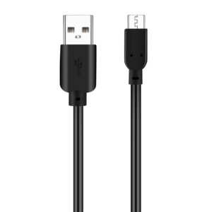 Micro USB Cable 3 Feet, 2.4A Fast Charging & Sync Android Charger, USB 2.0 A to Micro B 5-Pin Cord, Compatible with Samsung Galaxy S7 S6 Edge, Note 5 4, Sony, PS4, Kindle, Fire TV and More – Black