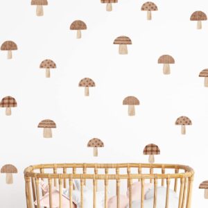 watercolor mushroom wall decals mushroom stickers decor for walls peel and stick removable retro room wall art decor vinyl wall sticker for bedroom living room classroom office