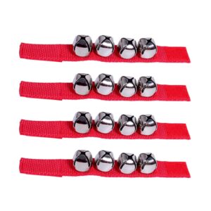 ibasenice Cheerleading Wrist Instrument Decorations Red Kids Band Chain Performance Musical Bell Rattle Jingle Adjustable Toys Bells Ankle Rhythm Bracelets Kid Foot Dance Ring Adorable