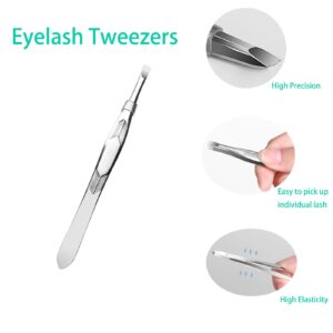 Bottom Eyelash Extension Kit Lower Lash Extension Kit Natural Look With Lash Glue and Tweezers 6mm 200PCS DIY Under Eye Lash Clusters Kit by DAODER(V Bottom Lashes)