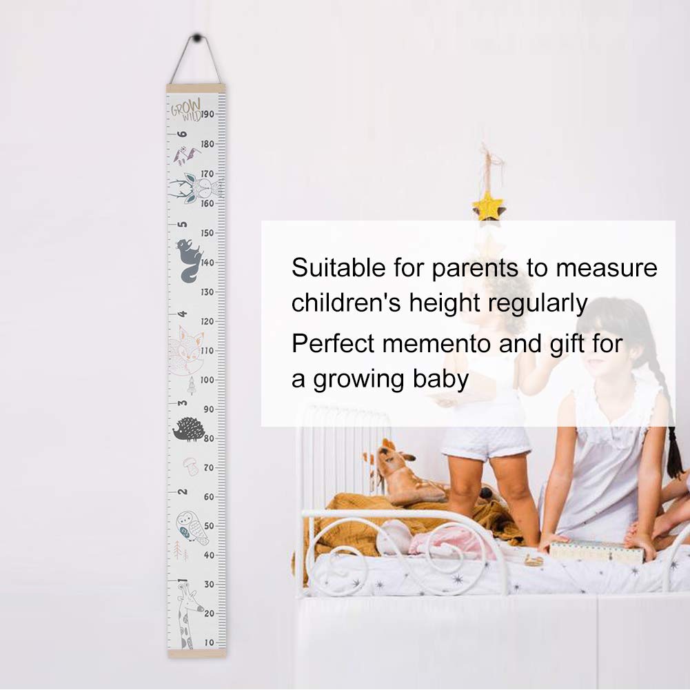 Watris Veiyi Height Measure Chart, Growth Height Chart, Measuring Height Chart, Cute Portable Writable Wall Sticker Height Measure Meaningful Memories Removable Roll Up Measure Wall Chart 7.9x8.3in(A)