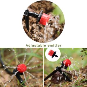 50 PCS Adjustable Irrigation drip emitter, Miniature drip Sprinkler 1/4 inch for Watering Systems in Gardens, lawns, Flower beds, etc