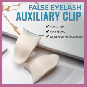 Artificial Eyelash Auxiliary Clip, Women Fashion Makeup Cosmetic Tool False Fake Eye Lash Applicator Easy Beauty Clip For Girls, White (1pcs)