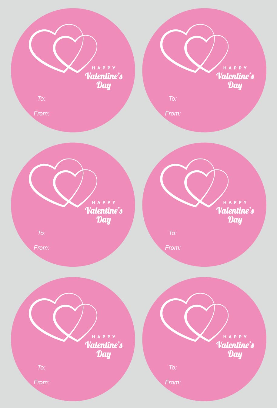 2 inch 150 PCS Pink Heart Stickers Waterproof Stickers for Valentine's Day, Invitation, Envelopes, Package