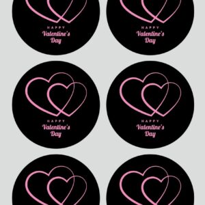 2 inch 150 PCS Black Heart Stickers for Valentine's Day, Invitation, Envelopes, Package Waterproof Stickers