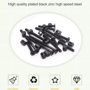 Crib Screws Hardware Replacement Kit - 28 Set Baby Bed Frame Bolts &Barrel Nuts Set,M6x20/40/60/80 mm Hex Drive Socket Cap Screws Barrel Nuts