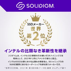 Solidyme Solidigm Internal SSD P44 Pro Reading Speed: 7GB/s (max), High Speed NVMe, PS5 Compatible, 512GB / (SSDPFKKW512H7X1/A) Domestic Regular Distribution