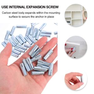 100 Pcs Screw Expansion Sleeve Bolt Concrete Anchor Drop in Assisted Pegs Wall Expansion Anchors Carbon Steel Anchor Drop-in Anchor