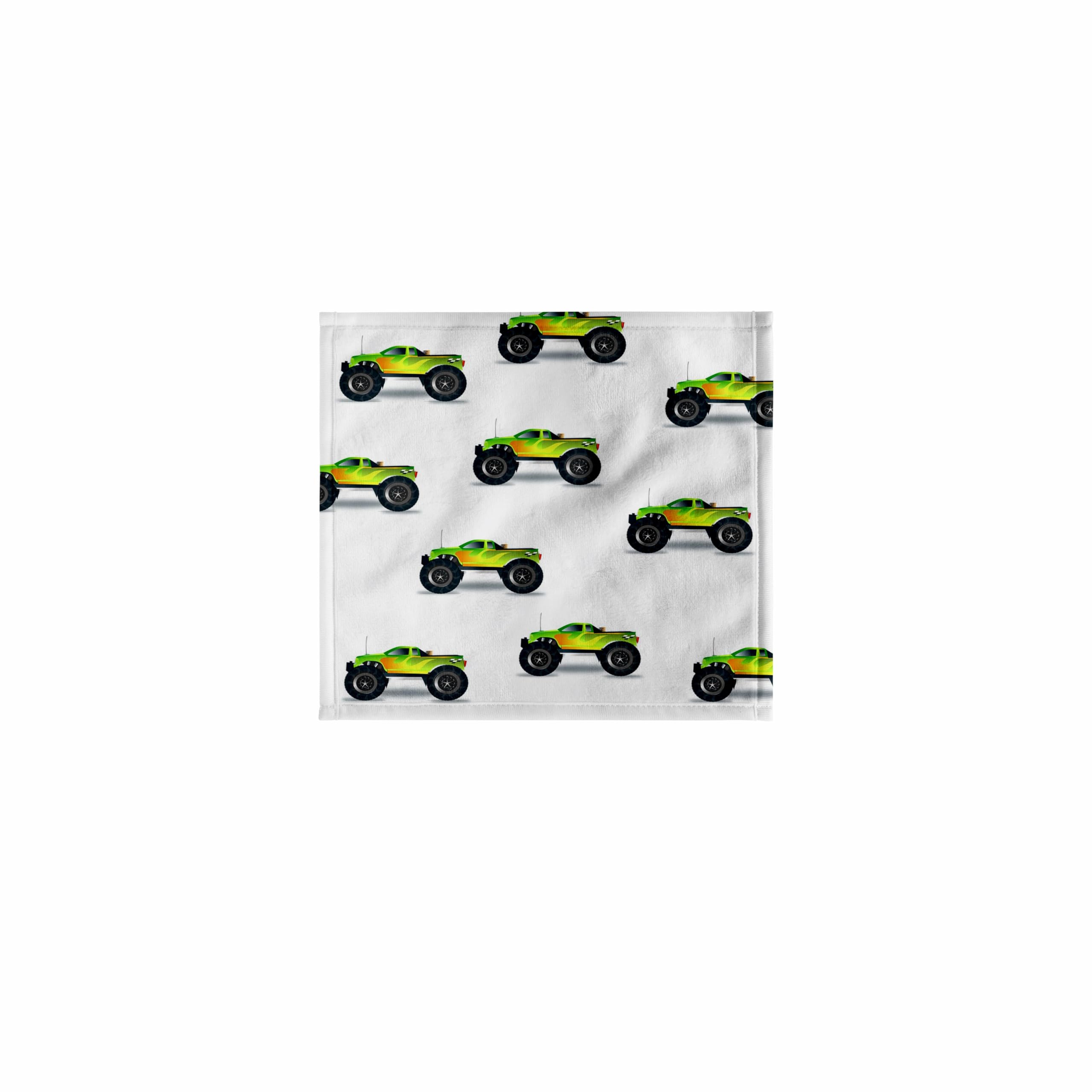 3dRose - Florene - Décor III - Print of Cute Monster Trucks Repeat Pattern - Towels (twl-212610-3)