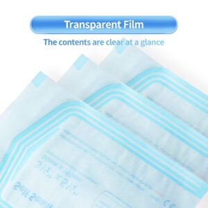 Annhua 3.5 X 6.5 Self Sterilization Pouches for Dental Offices, 100 Pcs Self Seal Sterilizer Bags Pouch - Blue