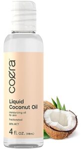 horbäach fractionated coconut oil | 4 fl oz | liquid moisturizing oil for skin | free of parabens, sls & fragrances | coera