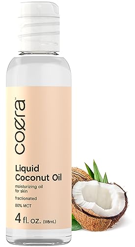 Horbäach Fractionated Coconut Oil | 4 fl oz | Liquid Moisturizing Oil for Skin | Free of Parabens, SLS & Fragrances | Coera