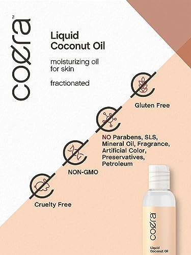 Horbäach Fractionated Coconut Oil | 4 fl oz | Liquid Moisturizing Oil for Skin | Free of Parabens, SLS & Fragrances | Coera