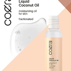 Horbäach Fractionated Coconut Oil | 4 fl oz | Liquid Moisturizing Oil for Skin | Free of Parabens, SLS & Fragrances | Coera