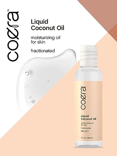 Horbäach Fractionated Coconut Oil | 4 fl oz | Liquid Moisturizing Oil for Skin | Free of Parabens, SLS & Fragrances | Coera