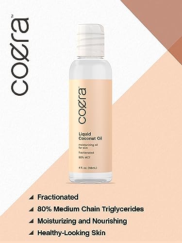 Horbäach Fractionated Coconut Oil | 4 fl oz | Liquid Moisturizing Oil for Skin | Free of Parabens, SLS & Fragrances | Coera