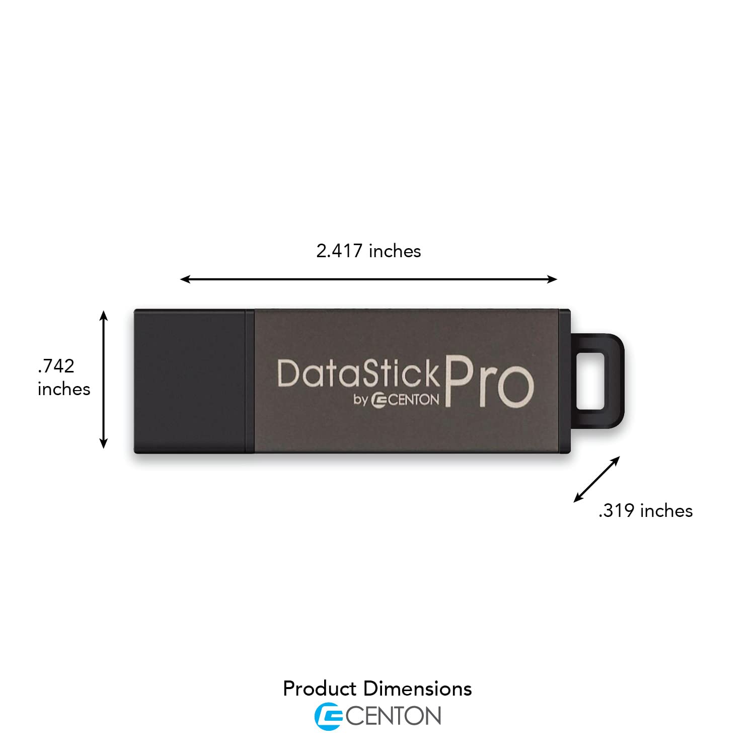 Centon DataStick USB 3.0 Flash Drive 8GB x 5, Gold Metallic (S1B-U3P16-8G-5)