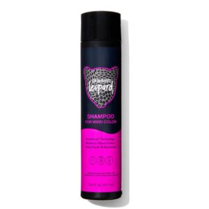 strawberry leopard shampoo for vivid color, repairs and rejuvenates hair, all hair types & textures, vegan, gluten, cruelty-free, 10.5 fl. oz.