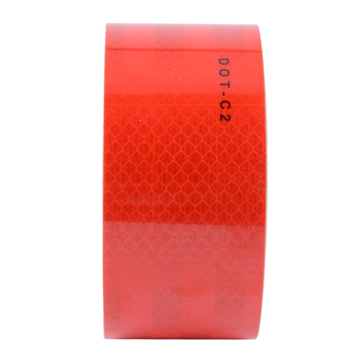 Red High Visibility DOT-C2 Reflective Tape 2 inch x 20 feet Safety Warning Conspicuity Tape Waterproof Self-Adhesive Tape for Trailer Vehicles Trucks Vans Bikes Cargos Helmets Poles