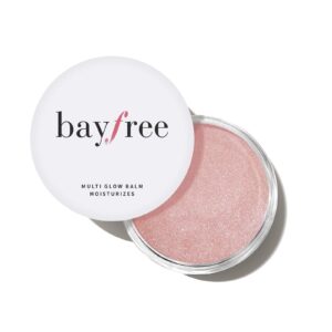 bayfree multi glow balm, cream blush for cheeks, blush balm face makeup, radiant finish, hydrating, creamy, lightweight & blendable color, face balm, 0.63 oz (dewy)