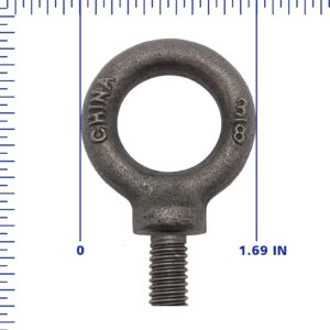 Lifting Shoulder Eye Bolt 3/8"-18 2 Pcs, Industrial Grade Heavy Duty Forged Steel for Truck Tractor Bucket Use As Towing&Pulling Point