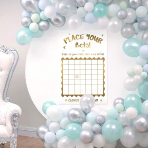 Geyee Baby Shower Decorations Neutral Predicting Birthdate Baby Shower Game Large Funny Due Date Baby Calendar Sign for Boy or Girl, 24.41 x 37.4 Inch (Baby)