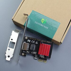 GLOTRENDS LE8111H Gigabit PCIe Ethernet Network Card, RTL8111H Chip, RJ45 LAN Port, PCIe X1 Installation