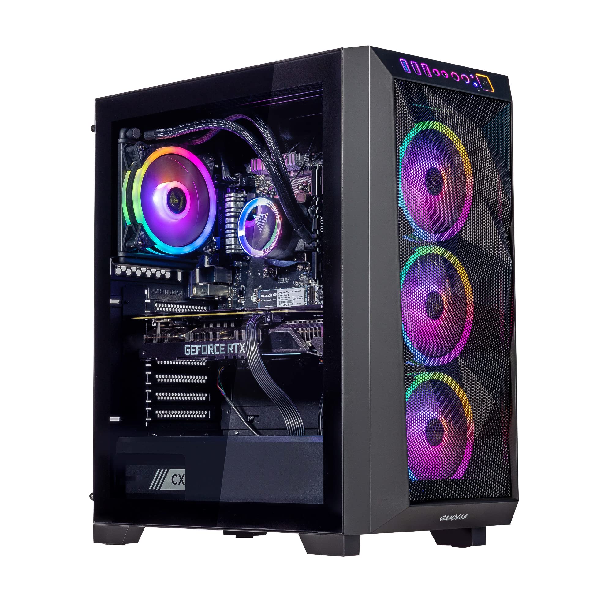 Velztorm Pilum Gaming Desktop PC (AMD Ryzen 7-5700X 8-Core, GeForce RTX 3070, 32GB RAM, 1TB PCIe SSD + 1TB HDD (3.5), HDMI, Display Port, Win 11 Pro)