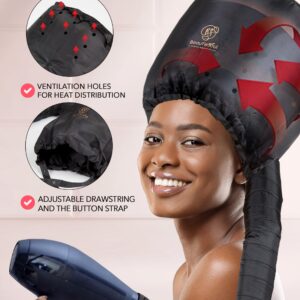 BEAUT'E SEOUL Hooded Hair Dryer Set for Cowash - Beaute Seoul Bonnet Hair Dryer Attachment with Cowash Pod for Natural Curly Textured Hair Care