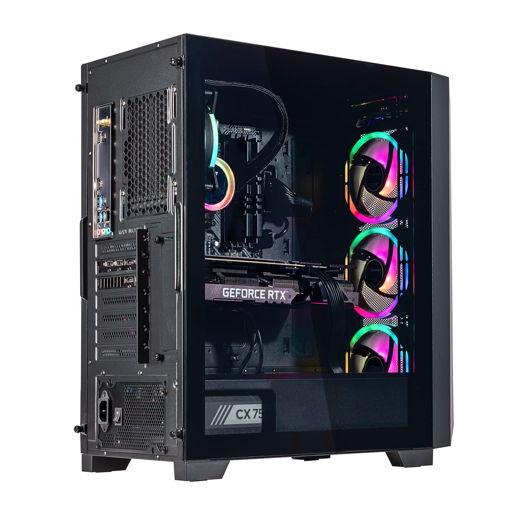 Velztorm Pilum Gaming Desktop PC (AMD Ryzen 7-5700X 8-Core, GeForce RTX 3070, 32GB RAM, 1TB PCIe SSD + 1TB HDD (3.5), HDMI, Display Port, Win 11 Pro)