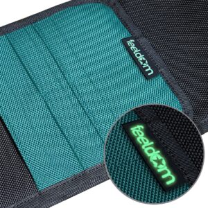 Breathable Wheelchair Support and Safety Belt with Card Organizer, Single Strap Adjustment and Wide Velcro Closure (Aqua Blue)