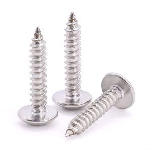 #6 x 1/4 (100 pcs) Truss Head Wood Screws, Self Tapping Screws, 304 Stainless Steel 18/8, Mushroom Head, JISB1122T