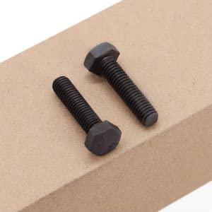 M10-1.5 x 60mm (8 pcs) Black Hexagon Head Bolt, Grade 12.9 Alloy Steel Hex Bolt Full Thread, DIN933