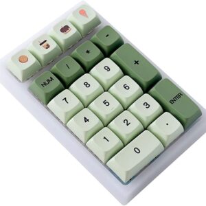 BOYI TD21 Hot Swappable Numpad,21 Keys Mini Numpad Portable Keypad Bluetooth 5.0/2.4GHz/Wired Number Pad Keyboard PBT Keycaps RGB Backlit Type-C Mini Keyboard (Matcha Green XDA Keycaps)