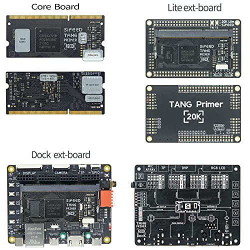 youyeetoo Sipeed Tang Primer 20K FPGA Development Board MCU, with LUT4, PMOD Port *4, for RISC-V and Embedded Development (Lite ext-Board Version)