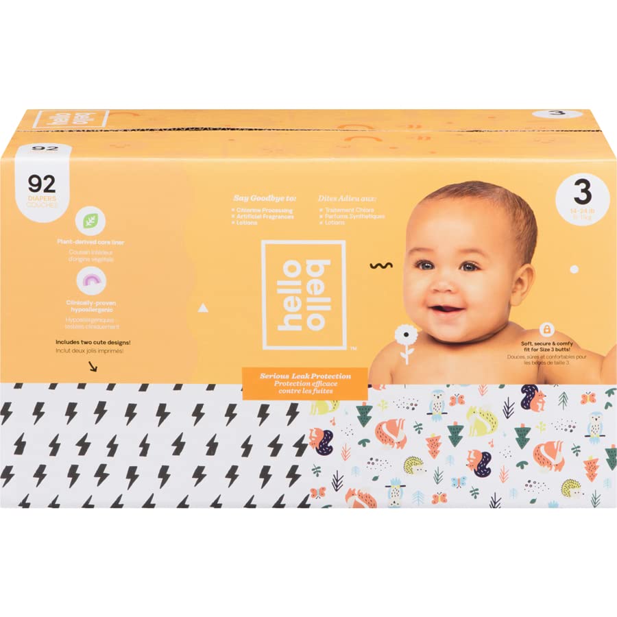 Hello Bello Diaper Club GN Size 3 Diaper, 92 Count