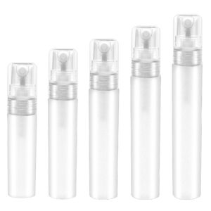 Vin Beauty 5pcs Perfume Atomizers Refillable, Plastic Mini Spray Bottles for Travel Mister Small Empty Spritzer Bottles Sample Containers for Hair Face Plants