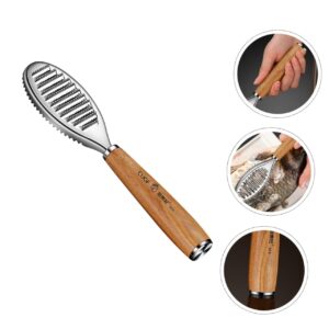 UPKOCH Fish Scaler Fish Scraper Fish Skin Graters Cleaning Fish Peeler Fish Scale Skinner Meat Remover Fish Cleaning Shredder Hand Tools Fish Skin Cleaning Peeler Wood Toothbrush Major