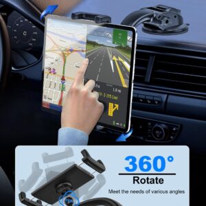 Kolasels Car Dash Tablet Holder Mount, Truck Dashboard Windshield iPad & Phone Stand with Strong Sticky Gel Suction Cup for iPad Pro 9.7, 11, 12.9 / Air/Mini, iPhone, Galaxy Tabs, More 4-13" Devices