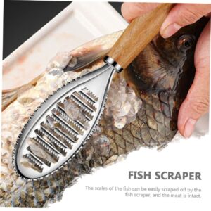 UPKOCH Fish Scaler Fish Scraper Fish Skin Graters Cleaning Fish Peeler Fish Scale Skinner Meat Remover Fish Cleaning Shredder Hand Tools Fish Skin Cleaning Peeler Wood Toothbrush Major